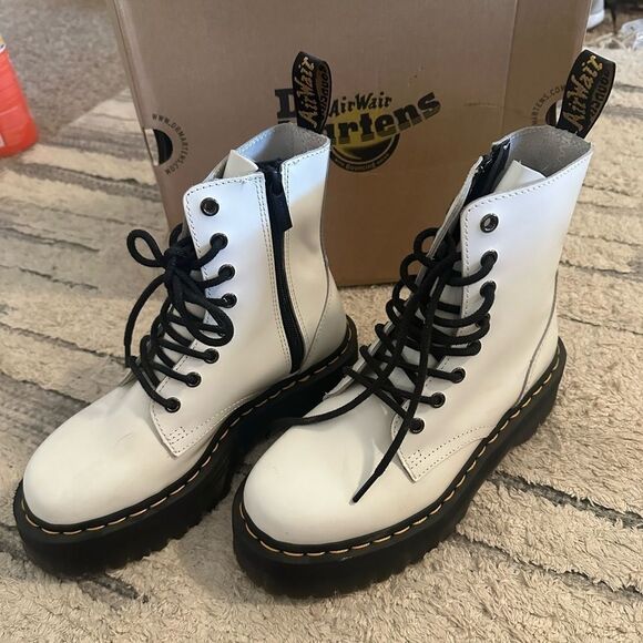 Dr. Martens Shoes - White platform docs